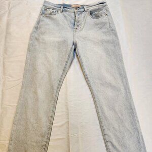 7 For All Mankind Luxe Vintage “Josefina” High-Rise Jeans light wash w/ raw hem